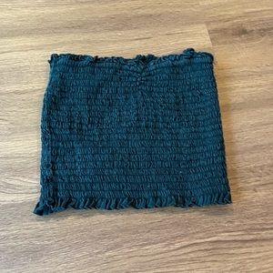 Brandy Melville Black Scrunched Tube Top